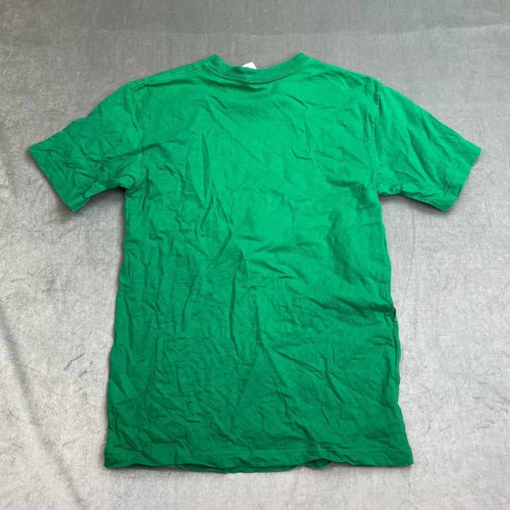 Adidas Logo T‎ Shirt Green Big Logo Tee Mens Large - Picture 4 of 9